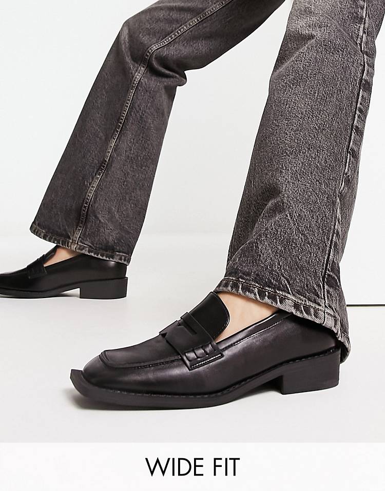 RAID Wide Fit Samantha loafers in black